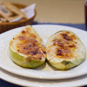 calabacines rellenos de salmón