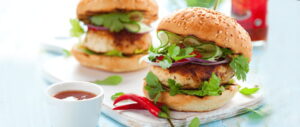 hamburguesas caseras de salmón