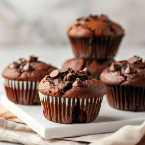 Receta casera de muffins de chocolate sin gluten