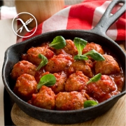 Receta albóndigas con salsa de tomate sin gluten