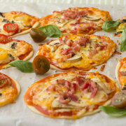 mini pizzas con obleas