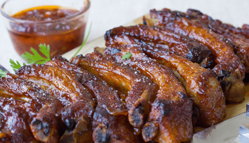 costillas con salsa barbacoa