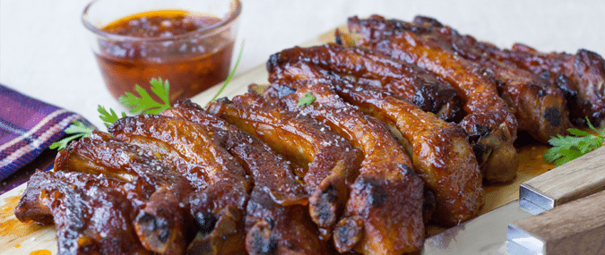 costillas con salsa barbacoa