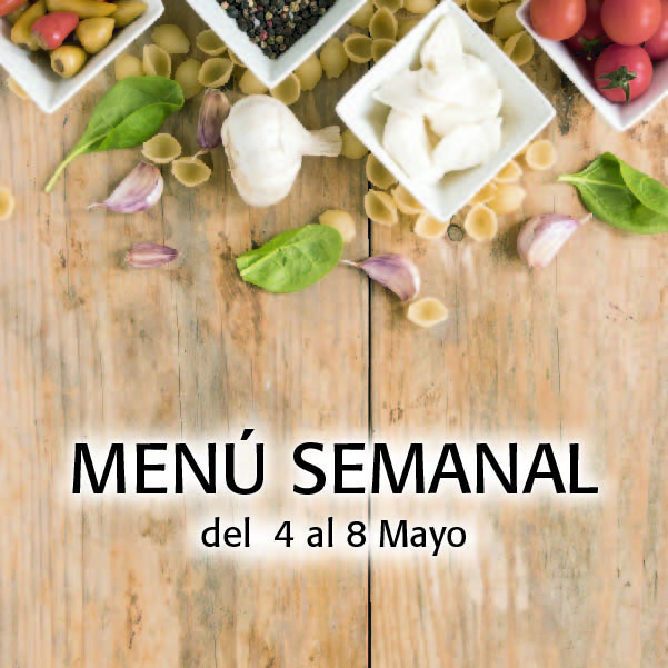 Menu Semanal Recetas del 4 al 8 Mayo