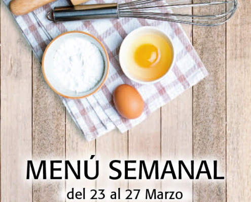 Menú Semanal del 23 al 27 Marzo