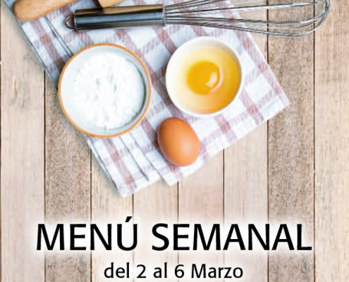 Menú Semanal del 2 al 6 Marzo