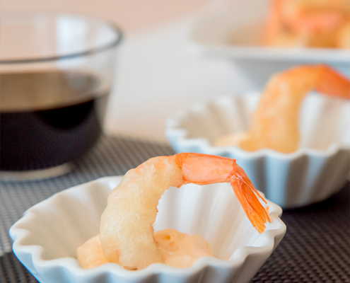 gambas en tempura