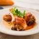 Pollo asado con glaseado de miel y vinagre balsámico