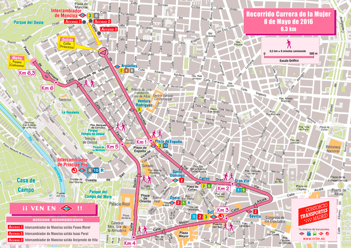 Mapa Carrera Mujer Madrid