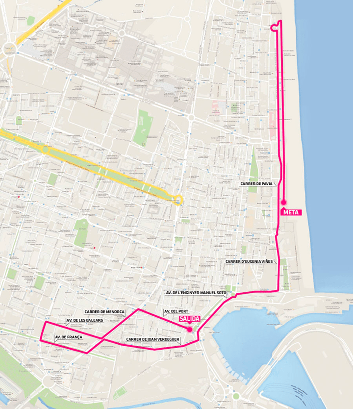 Mapa Carrera Mujer Valencia