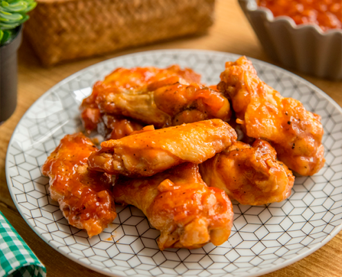 alitas de pollo con salsa barbacoa