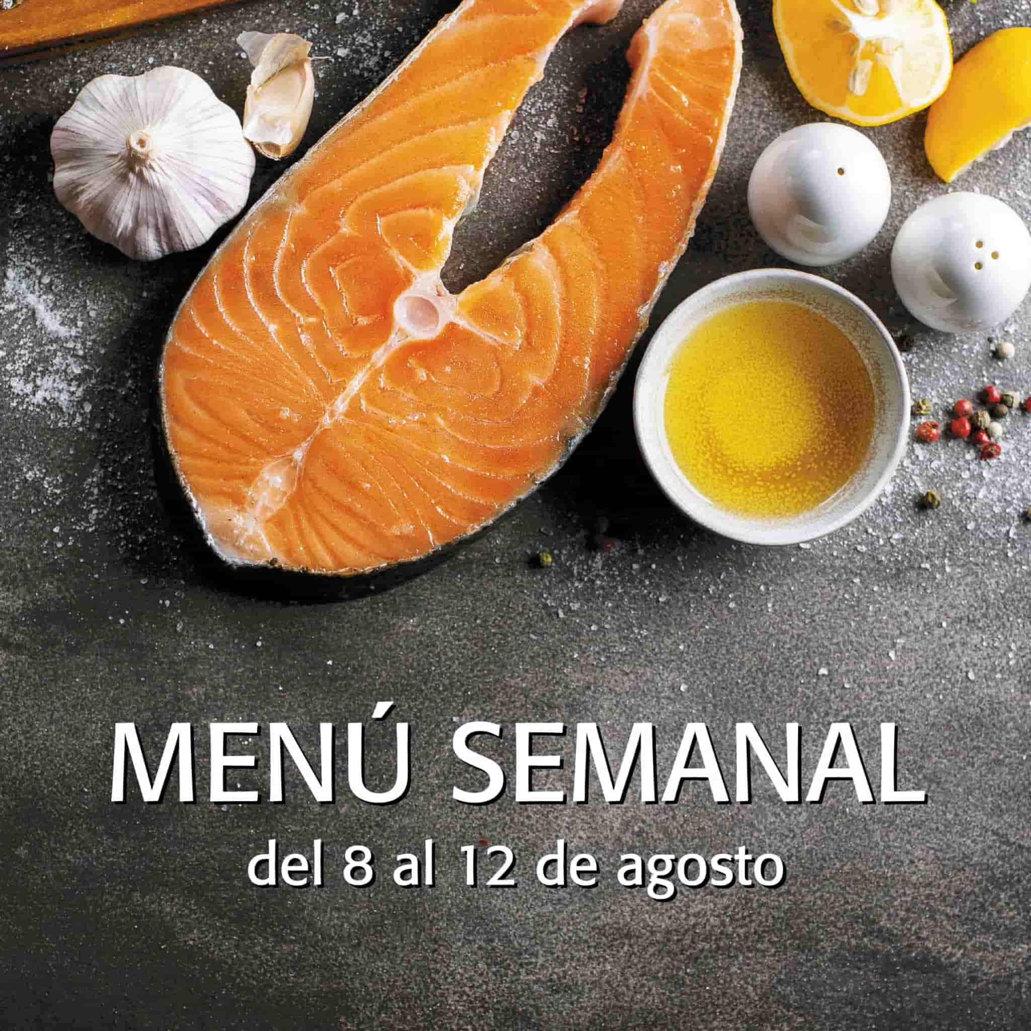 Menú semanal del 8 al 12 de agosto