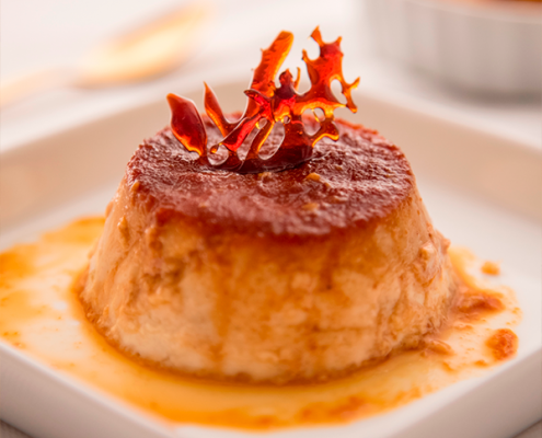 flan de manzana