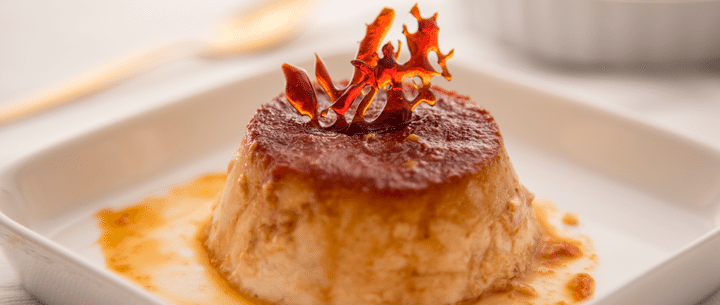 Flan de manzana