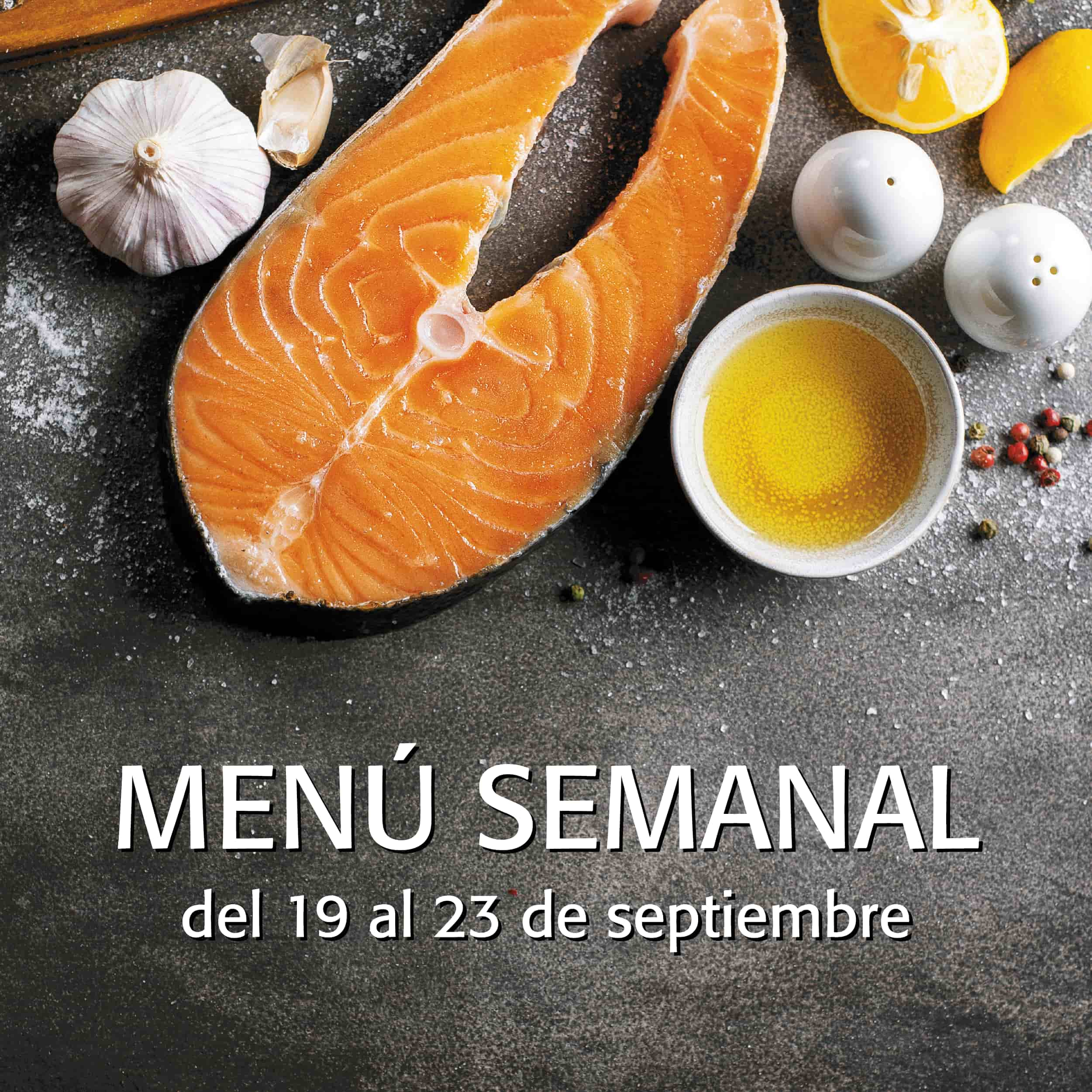 Menú semanal del 19 al 23 de septiembre