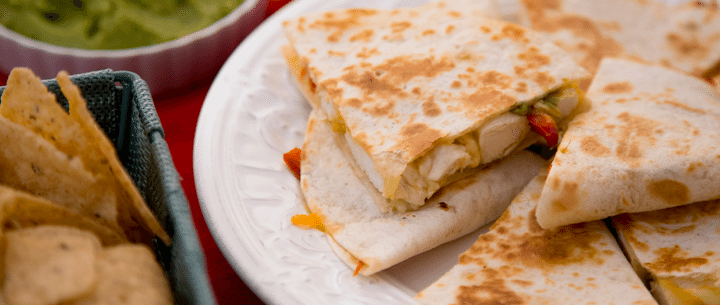 Quesadillas de pollo y verduras