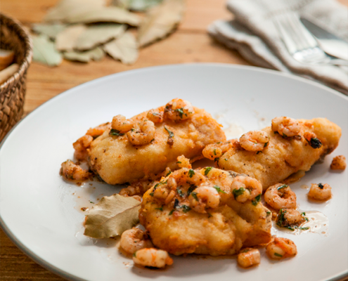 merluza con gambas