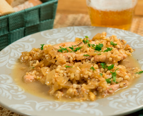 pechuga de pavo con salsa de almendras