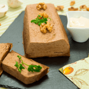 pastel de champiñones y nueces