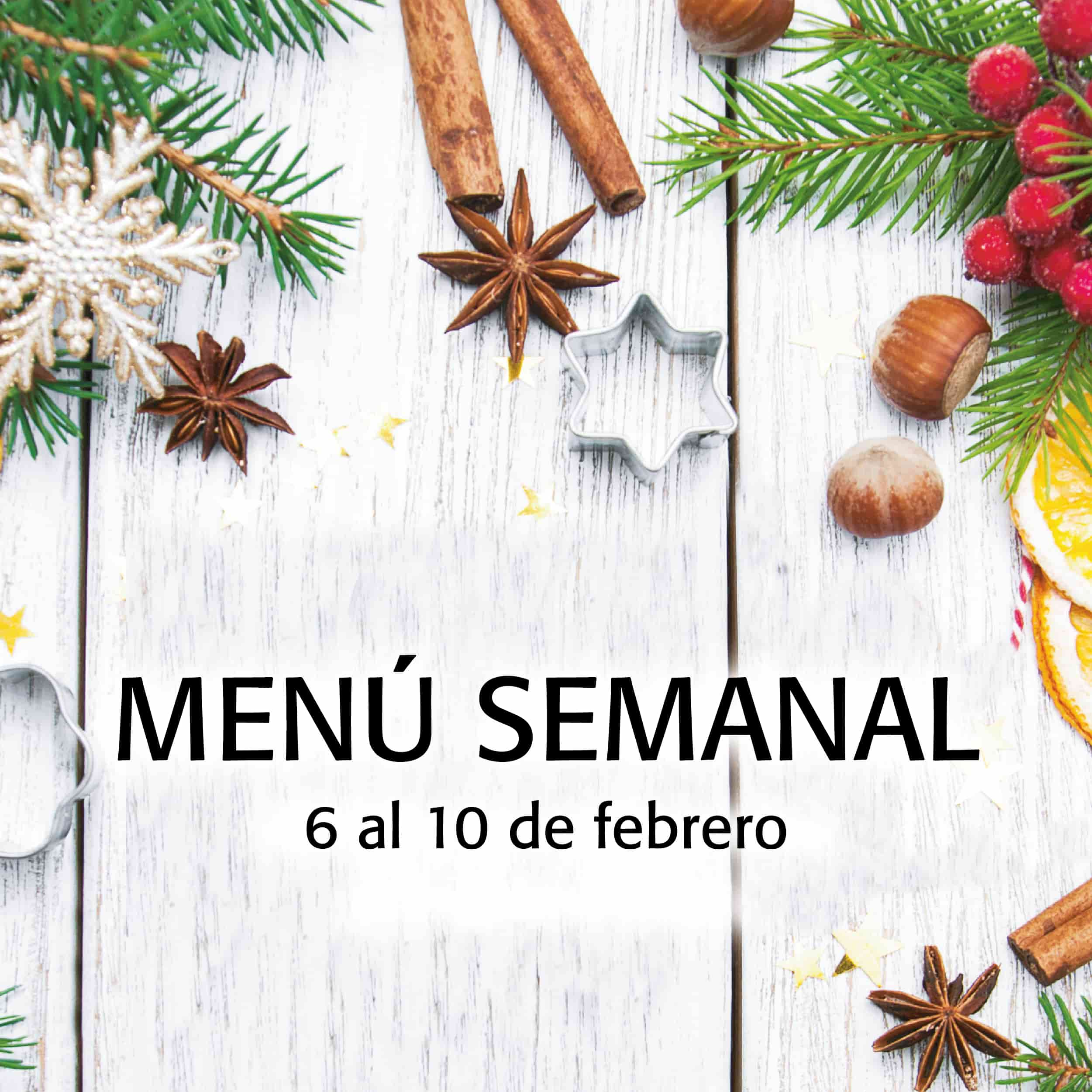 Menú semanal del 6 al 10 de febrero