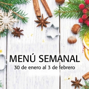 Menú semanal del 30 de enero al 3 de febrero