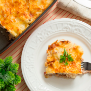 Pastel de coliflor y carne picada