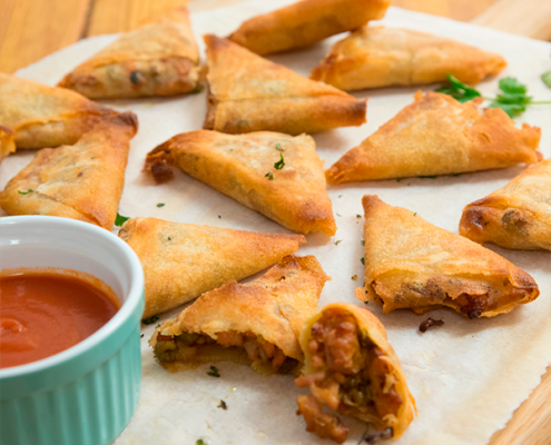 samosas de pollo