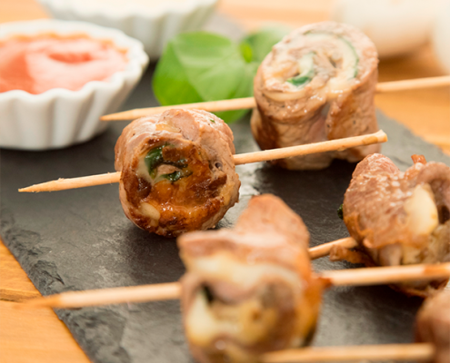 rollitos de carne rellenos