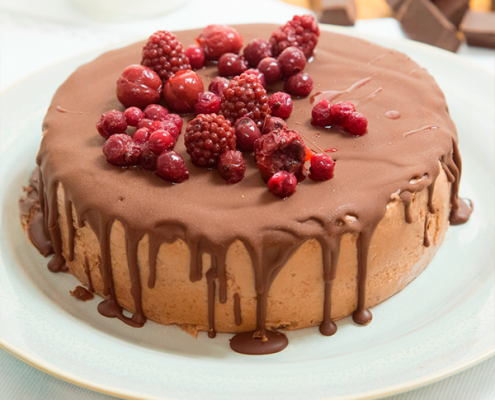 tarta de yogur y chocolate con aceite de coco