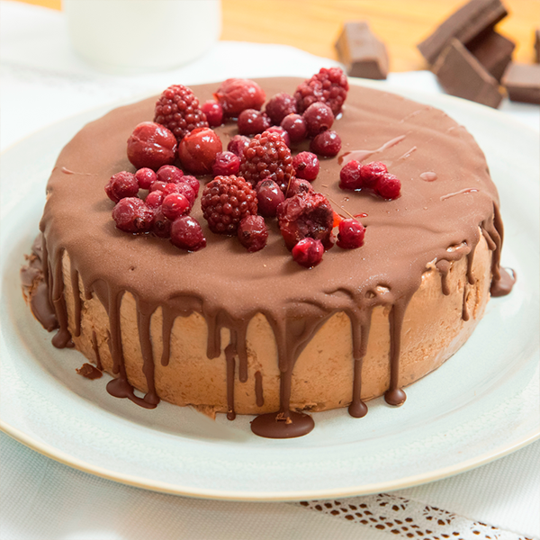 tarta de yogur y chocolate con aceite de coco