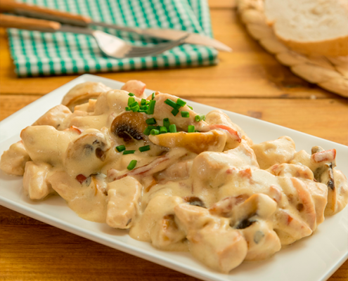 pollo a la carbonara