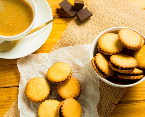 galletas rellenas de chocolate