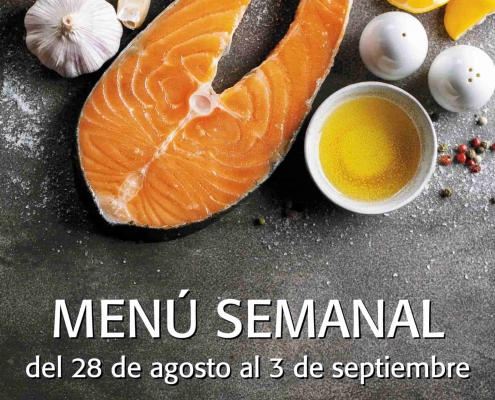 Menú semanal del 28 de agosto al 3 de septiembre