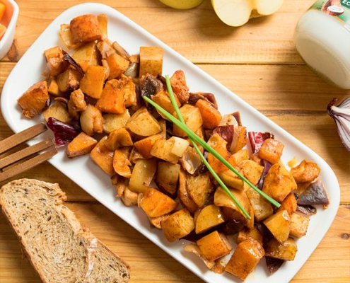 asado de verduras con aceite de coco