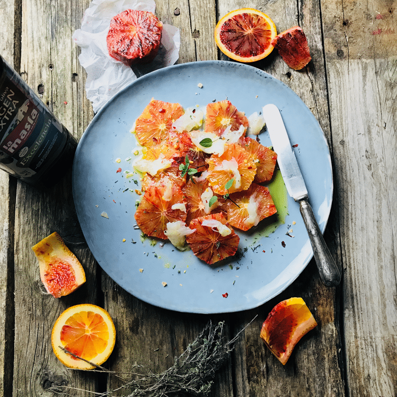 Ensalada de naranjas sanguinas con bacalao | Recetas La Masía