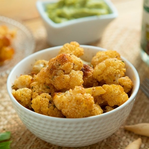 bocaditos de coliflor con aceite de coco