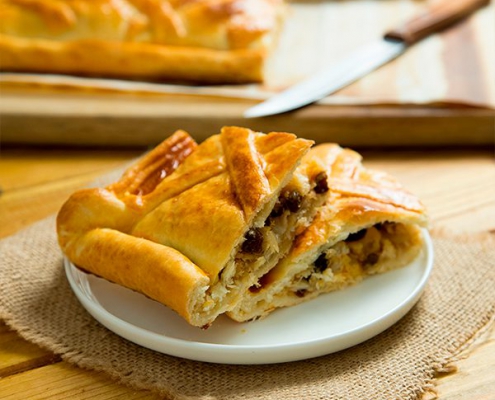 empanada de bacalao y pasas