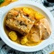 Lomo de cerdo en salsa de castañas