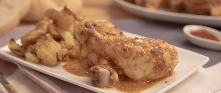 Pollo al horno con yogur y especias