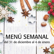 Menú semanal del 31 de diciembre al 4 de enero