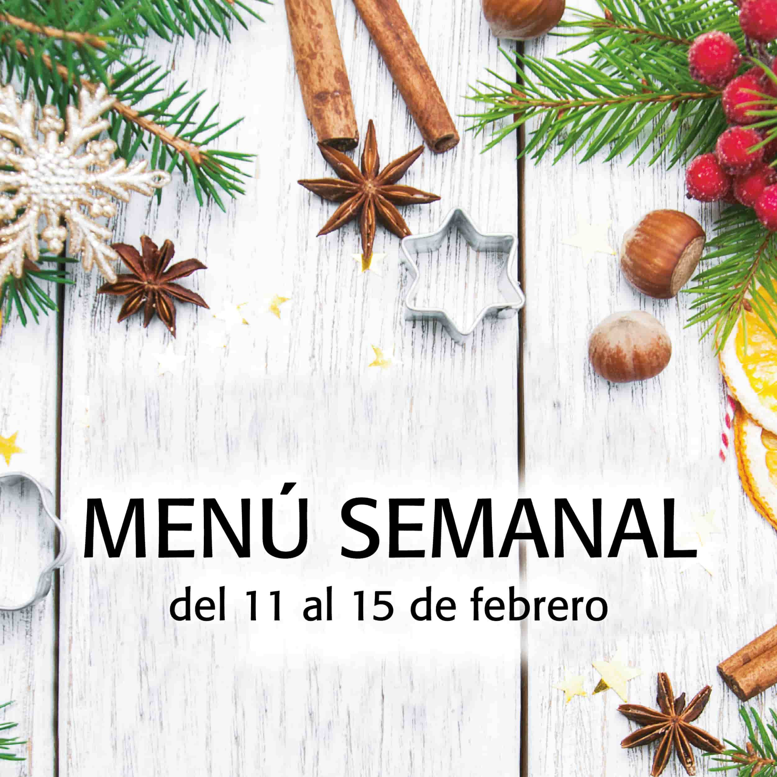 Menú semanal del 11 al 15 de febrero