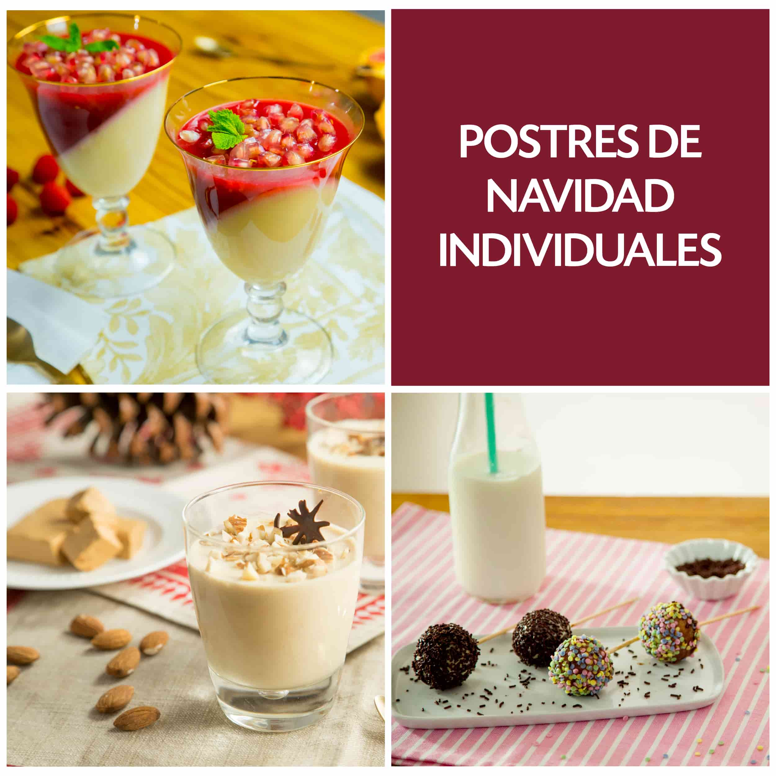 Postres de Navidad individuales