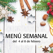 Menú semanal del 4 al 8 de febrero