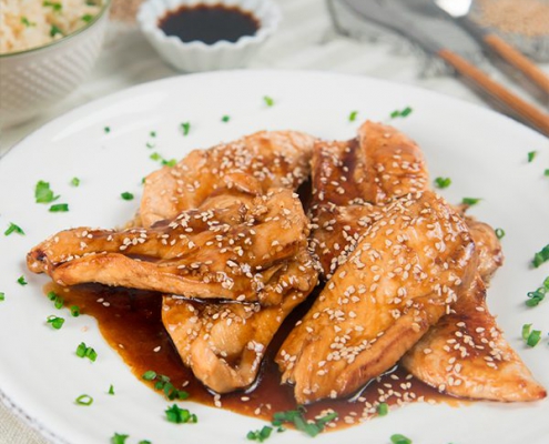 pollo estilo oriental con aceite de sesamo