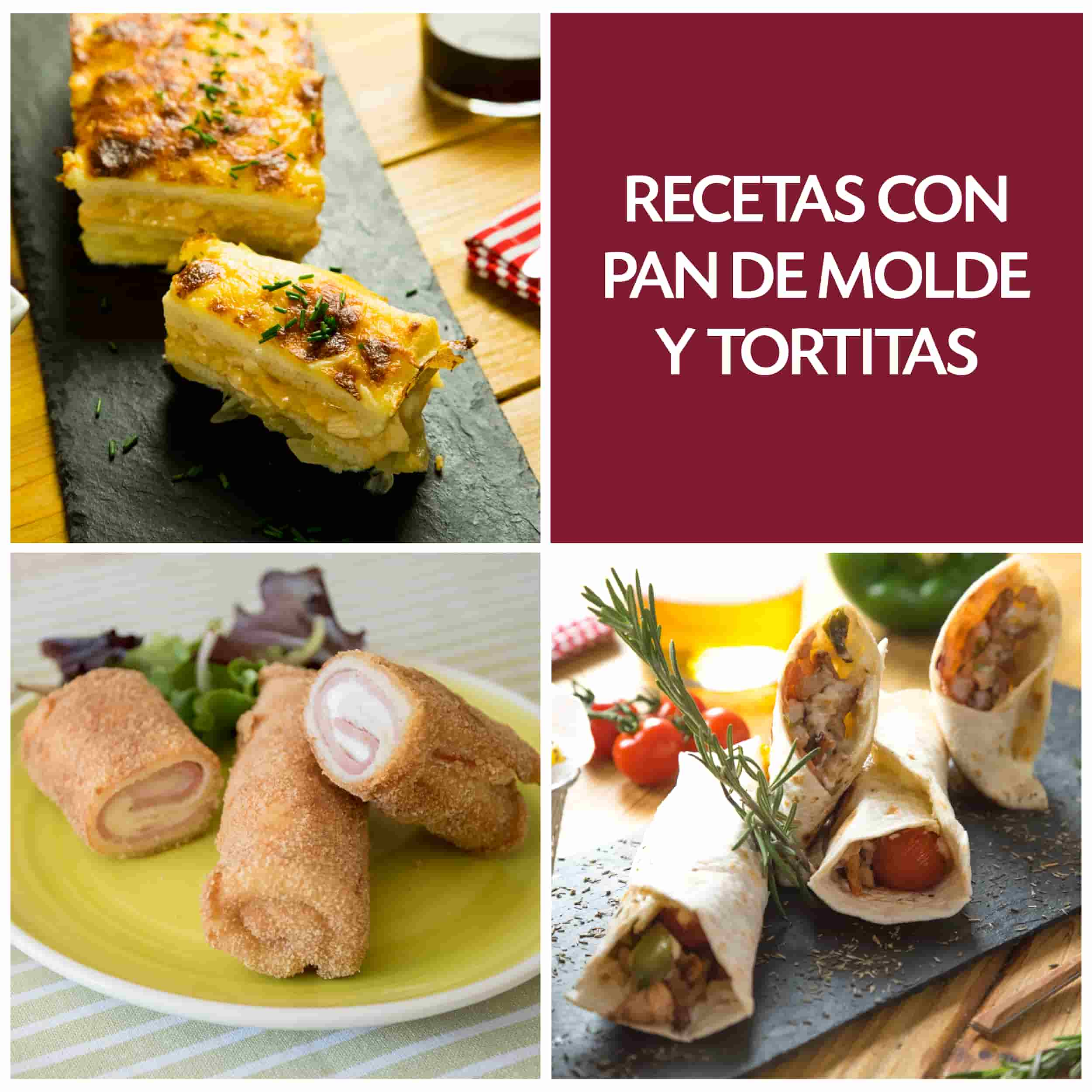 Recetas con pan de molde y tortitas de trigo