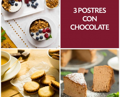 3 Postres con chocolate