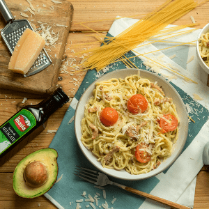 Carbonara de aguacate