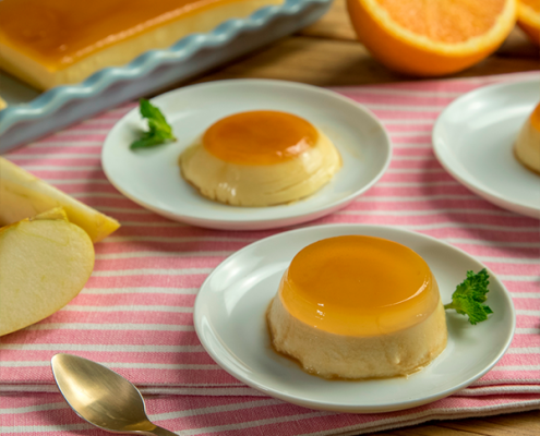 Tocino de cielo de naranja y manzana