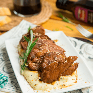 Solomillo marinado con aceite de sésamo