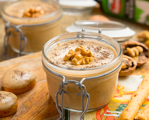 Paté de calabacín, queso y nueces.